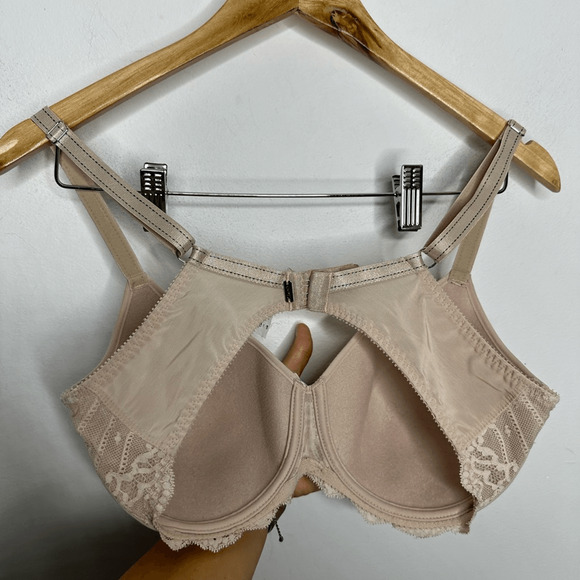 CHANTELLE Basic Invisible Smooth Support T-Shirt Bra beige underwire womens 36DD - Picture 6 of 7
